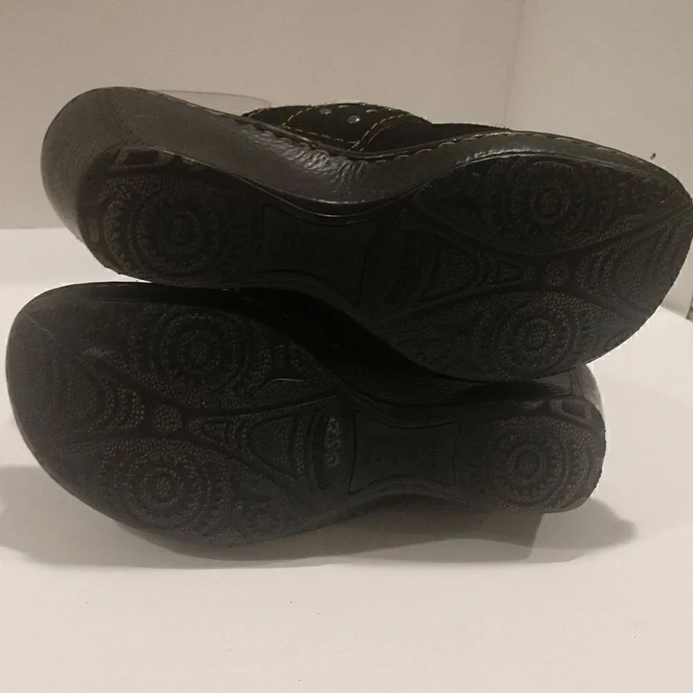 👍 Born Black Leather Mules Size 38.  S2 - Picture 5 of 9